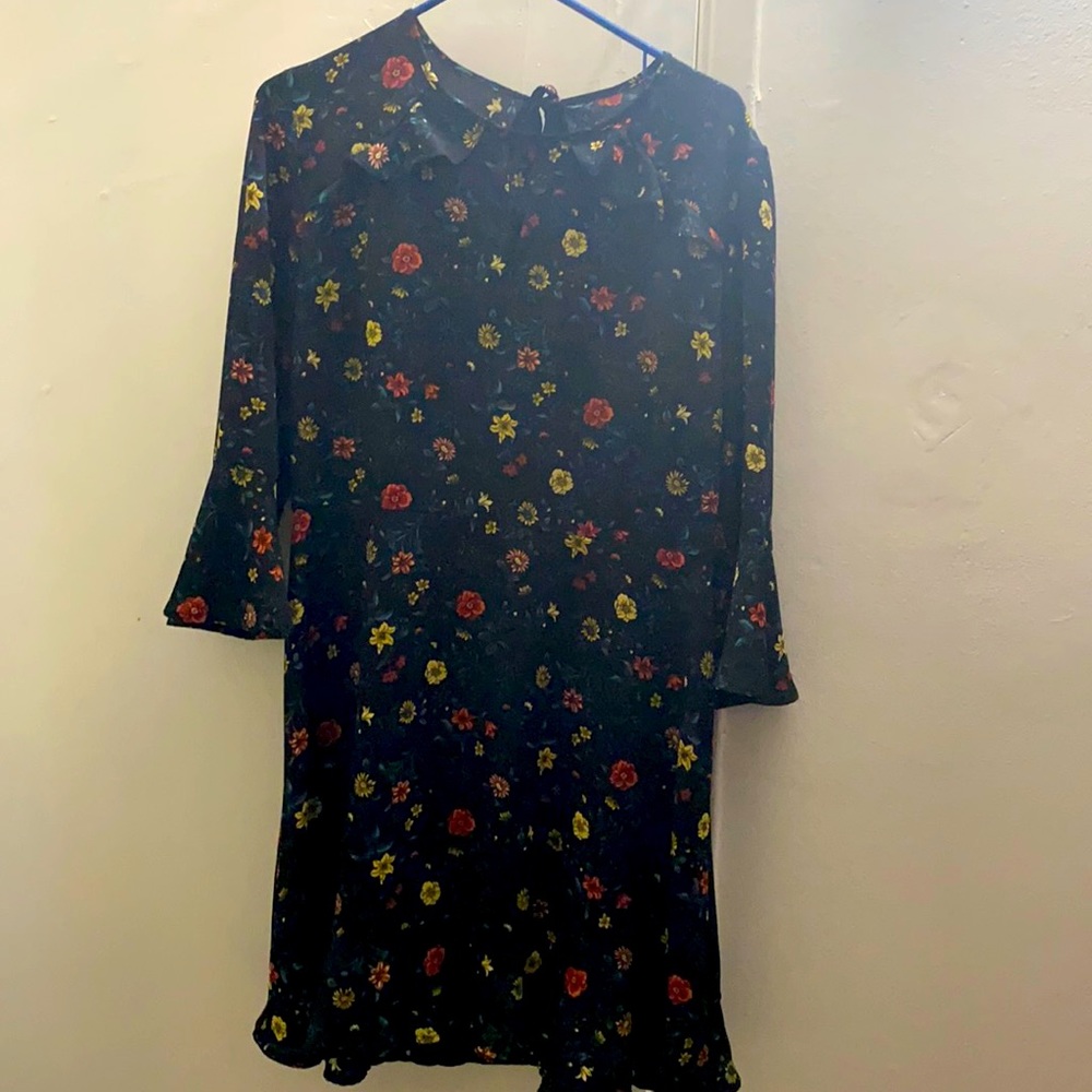 Black floral dress